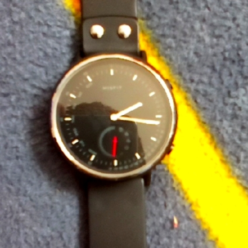 Black Misfit Smartwatch with Silver Accents